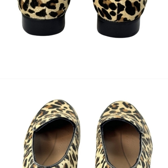Clarks Unstructured Women's Size 7M Leopard Print Pony Hair Slip On Loaf… - Picture 2 of 4